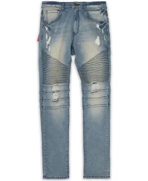 Alto Moto Men's Big and Tall Reason Denim Skinny Jeans