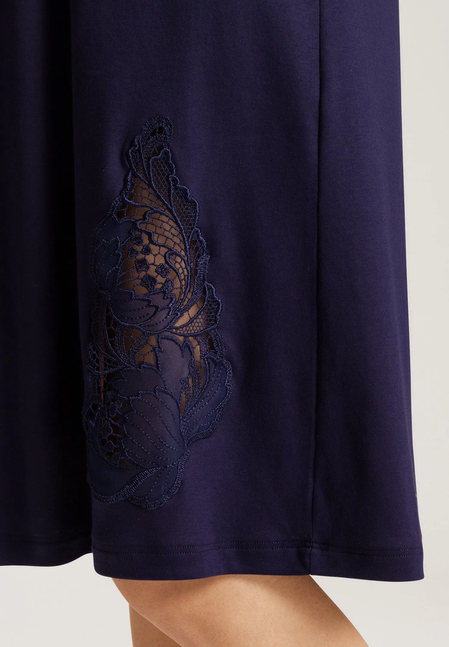 Anne Embroidered Cotton Nightgown| Evening Blue 74891-2621