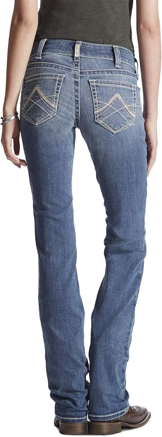 ARIAT R.E.A.L. Mid Rise Stretch Icon Stackable Straight Leg Jean