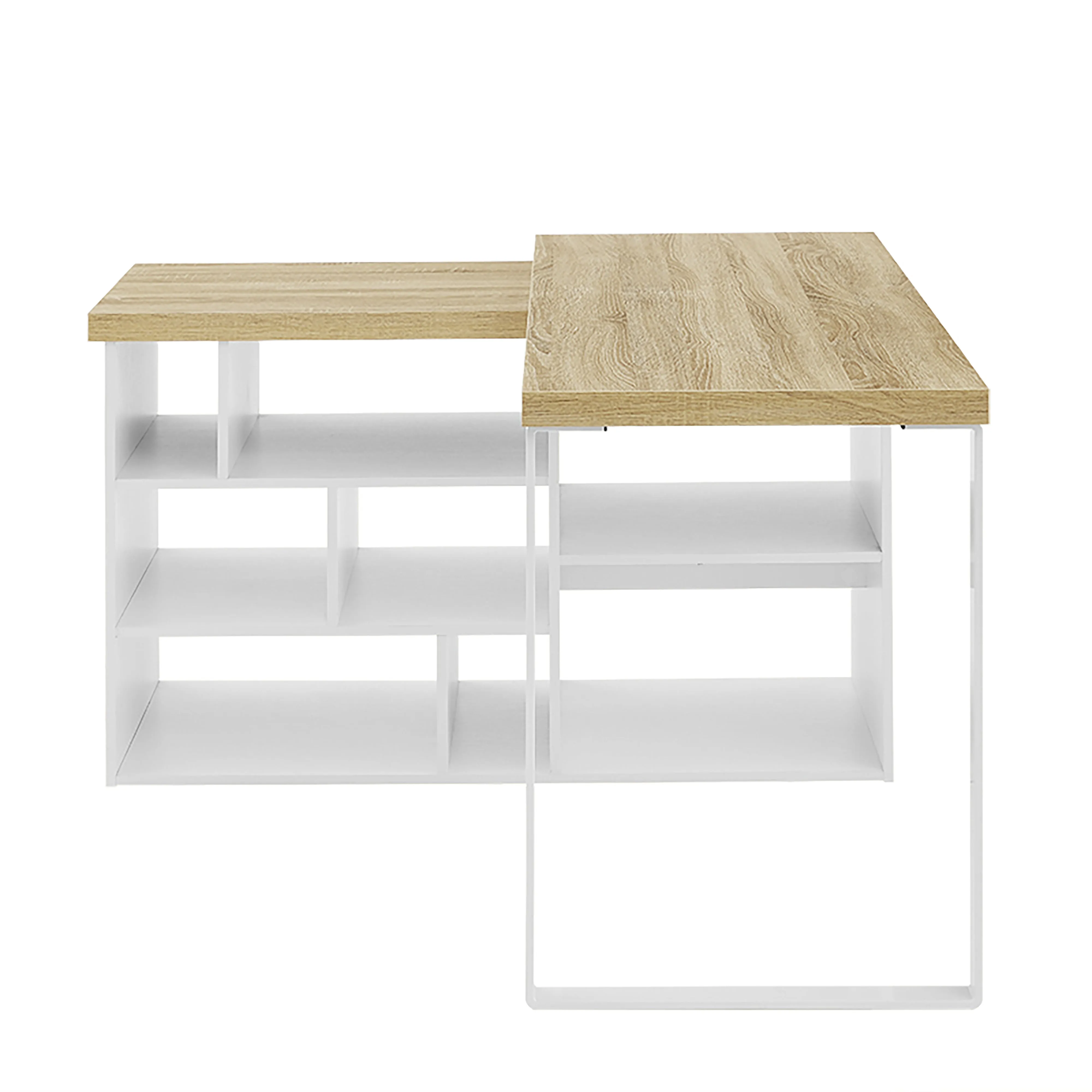 Aspire Desk Adjustable Return 150cm Light Oak White by Criterion