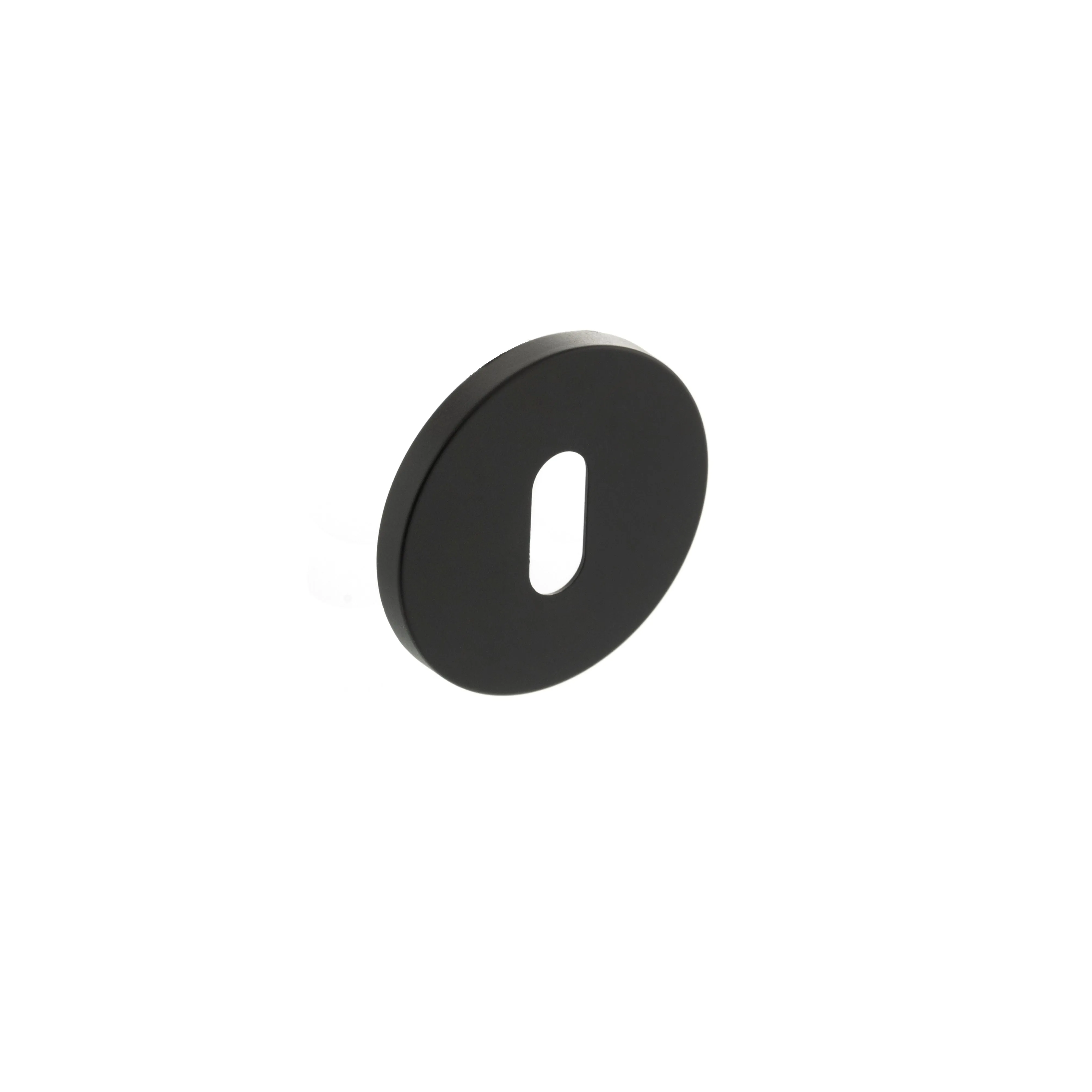 Atlantic Key Escutcheon on 5mm Slimline Round Rose - Urban Dark Bronze