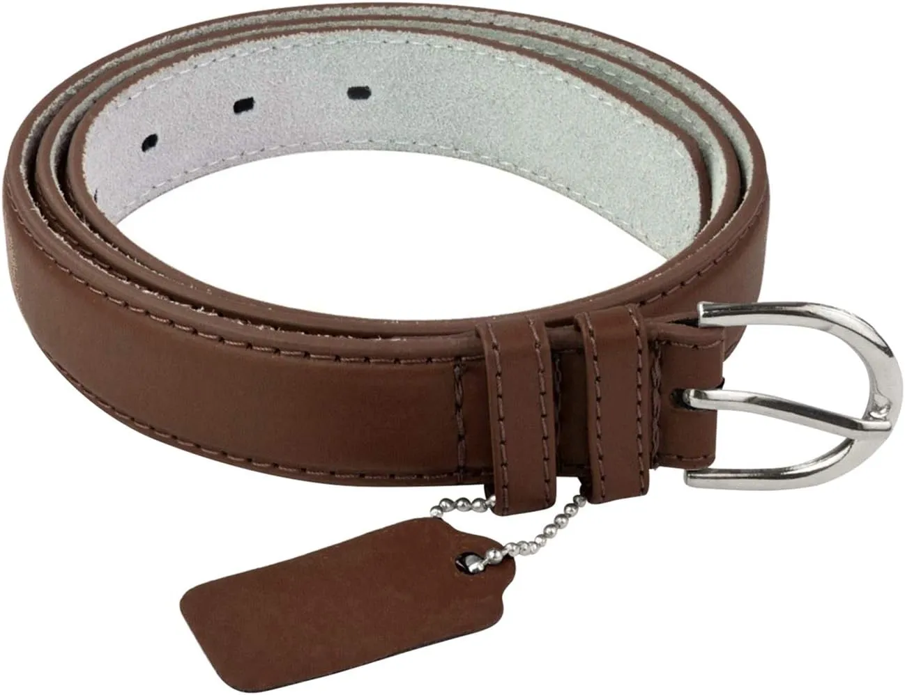 Belle Donne Small to Plus Size Belt Women, Bonded Leather, Silver Polished Buckle, Belts for Women, For Ladies Dress n Jeans