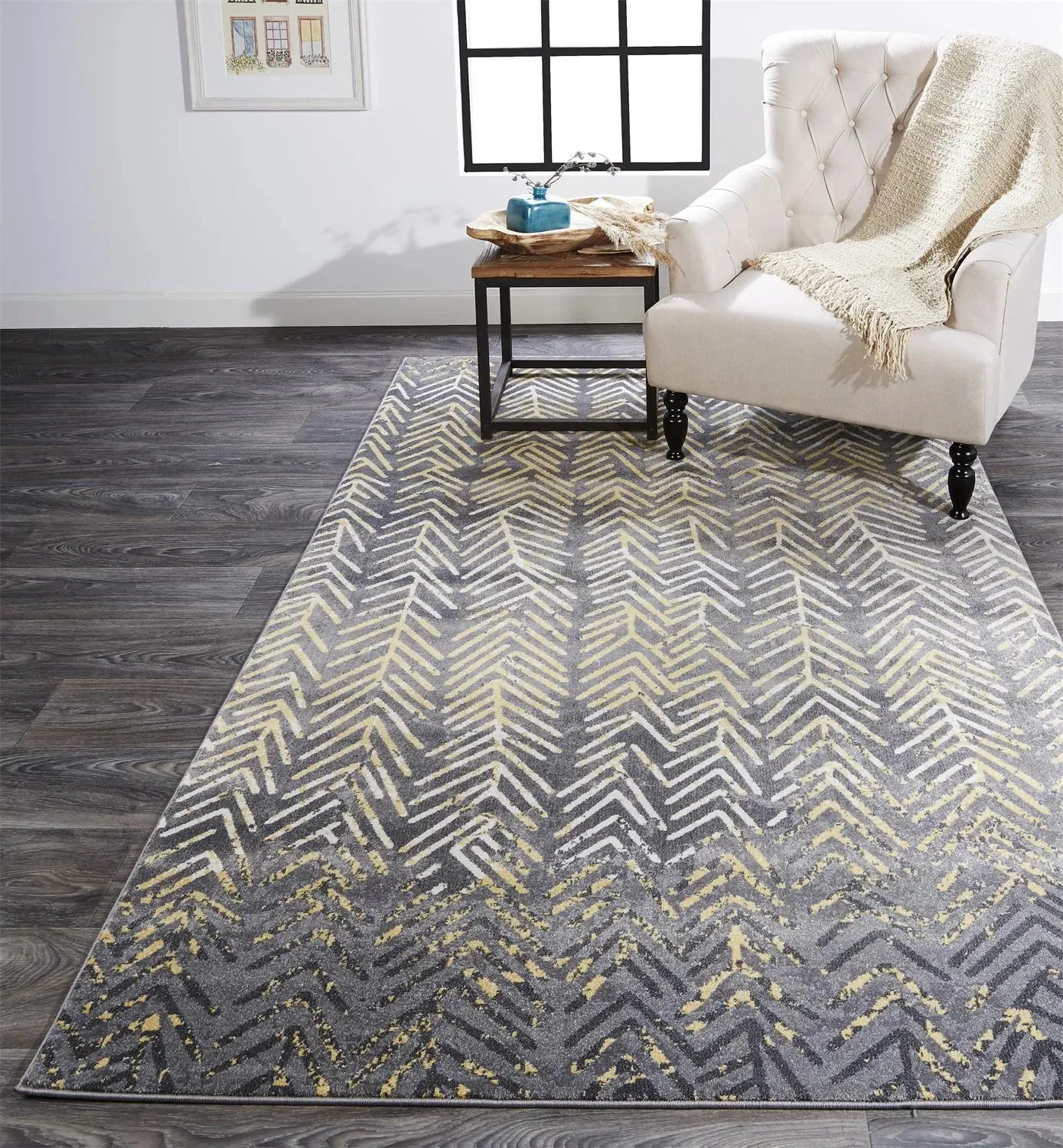 Bleecker 6173604F Grey/Yellow Rug