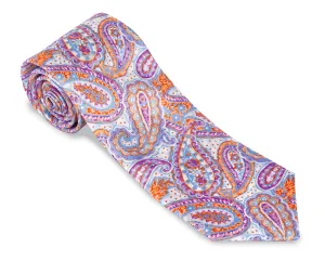 Blue/Purple Bernadette Paisley Necktie - F5418