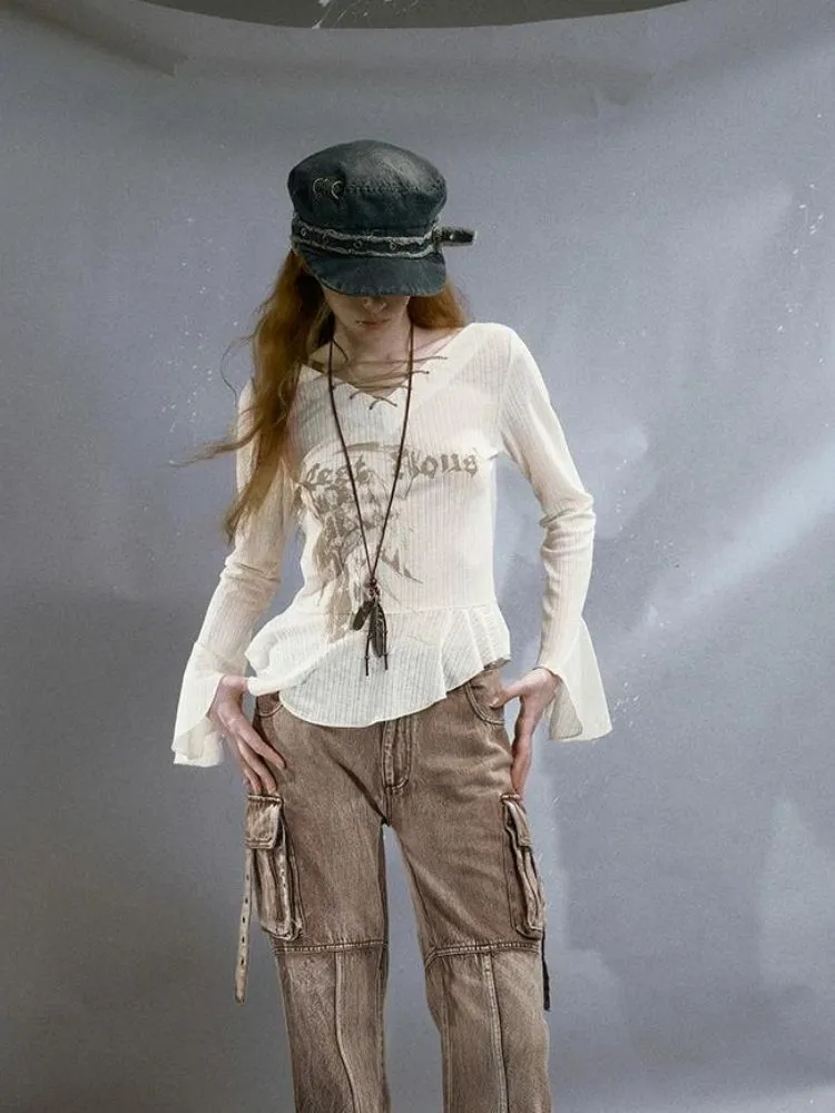 Brown Low-rise Jeans【s0000003259】