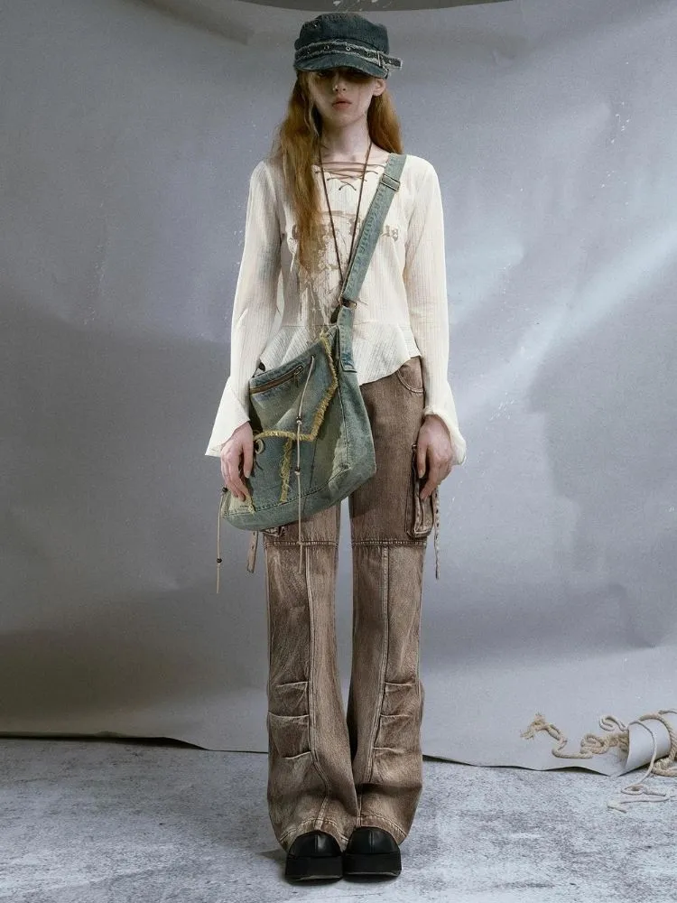 Brown Low-rise Jeans【s0000003259】