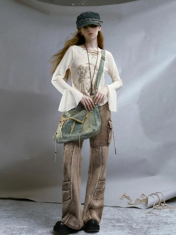 Brown Low-rise Jeans【s0000003259】