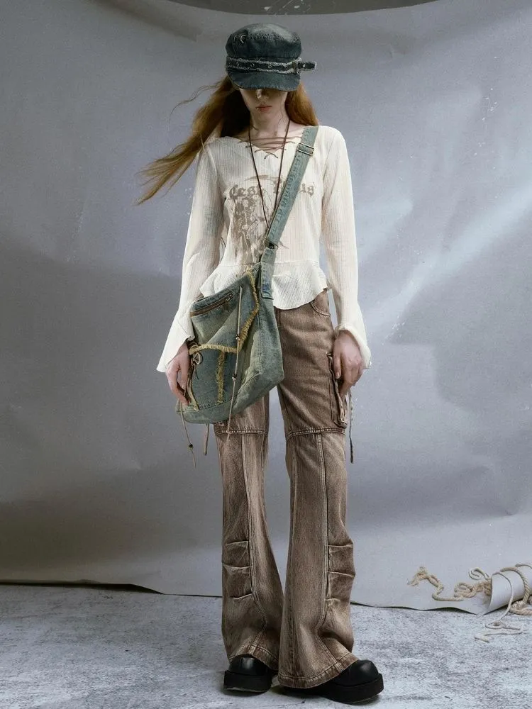 Brown Low-rise Jeans【s0000003259】