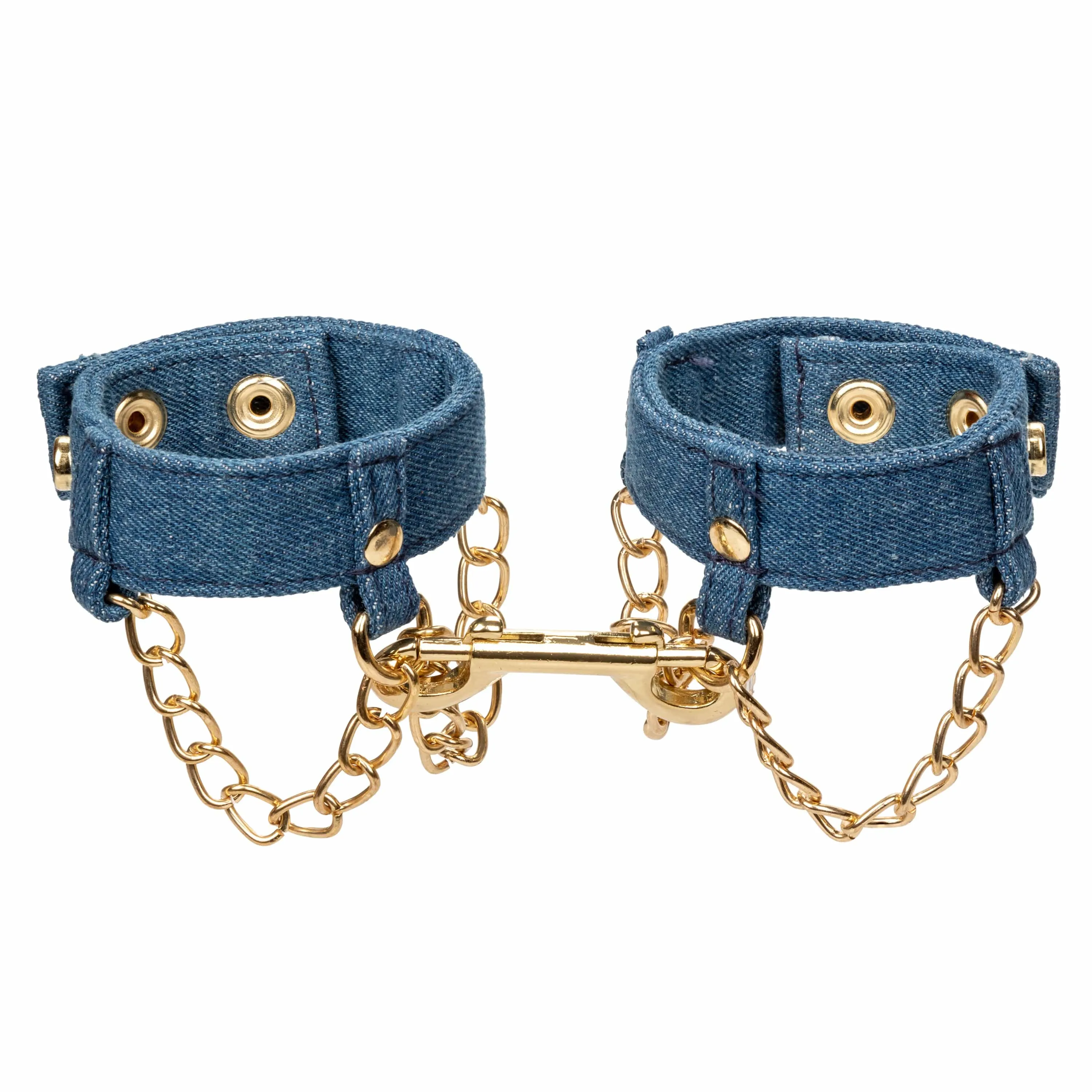 California Exotics - Ride 'em Premium Denim Collection Wrist Cuffs (Blue)