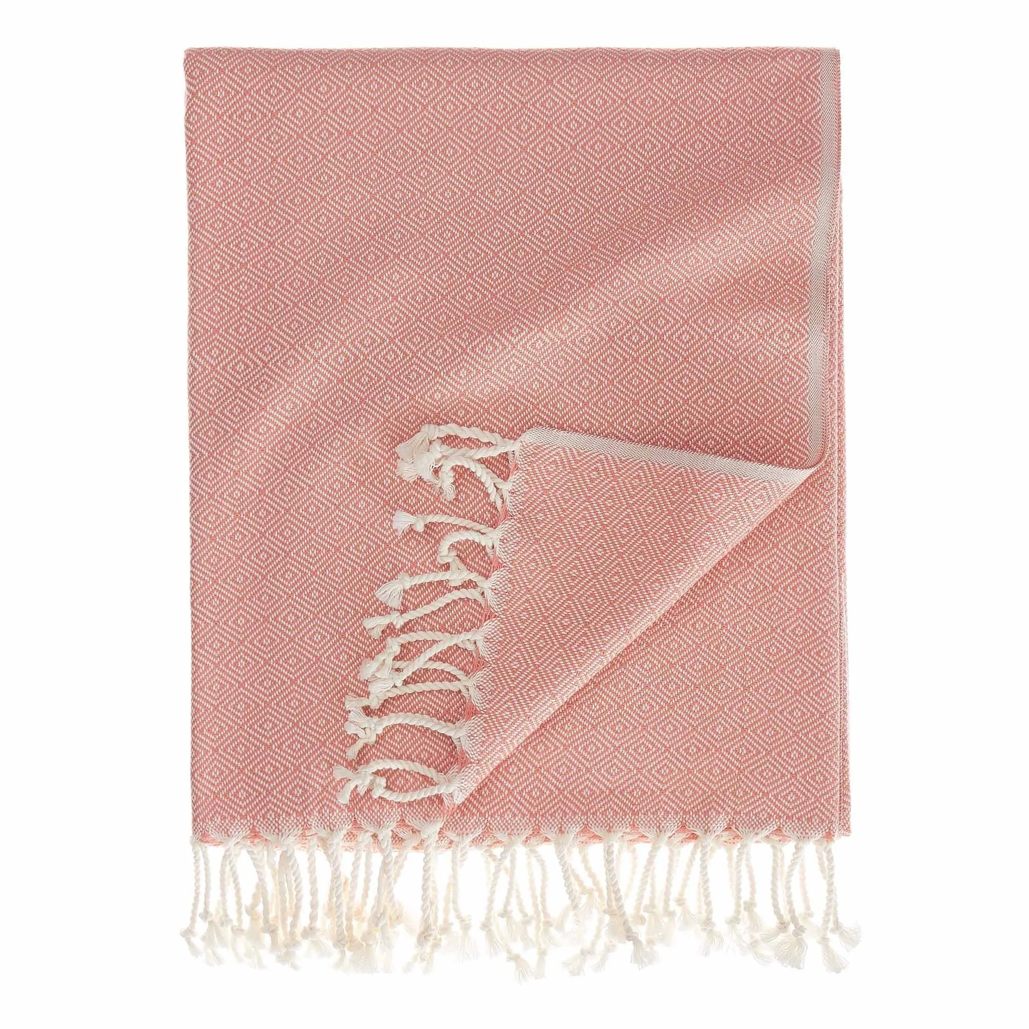 Cesme Hammam Towel [Papaya/White]