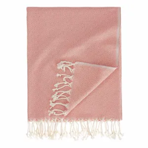 Cesme Hammam Towel [Papaya/White]