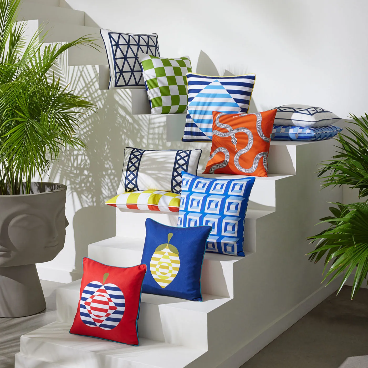 Checkerboard Square Outdoor Cushion