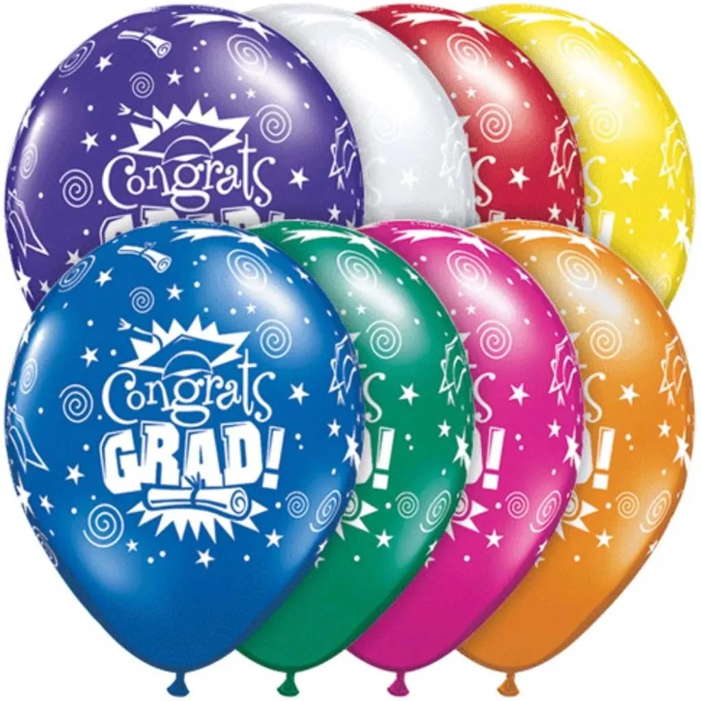 Congrats Graduation Latex Balloon 11in
