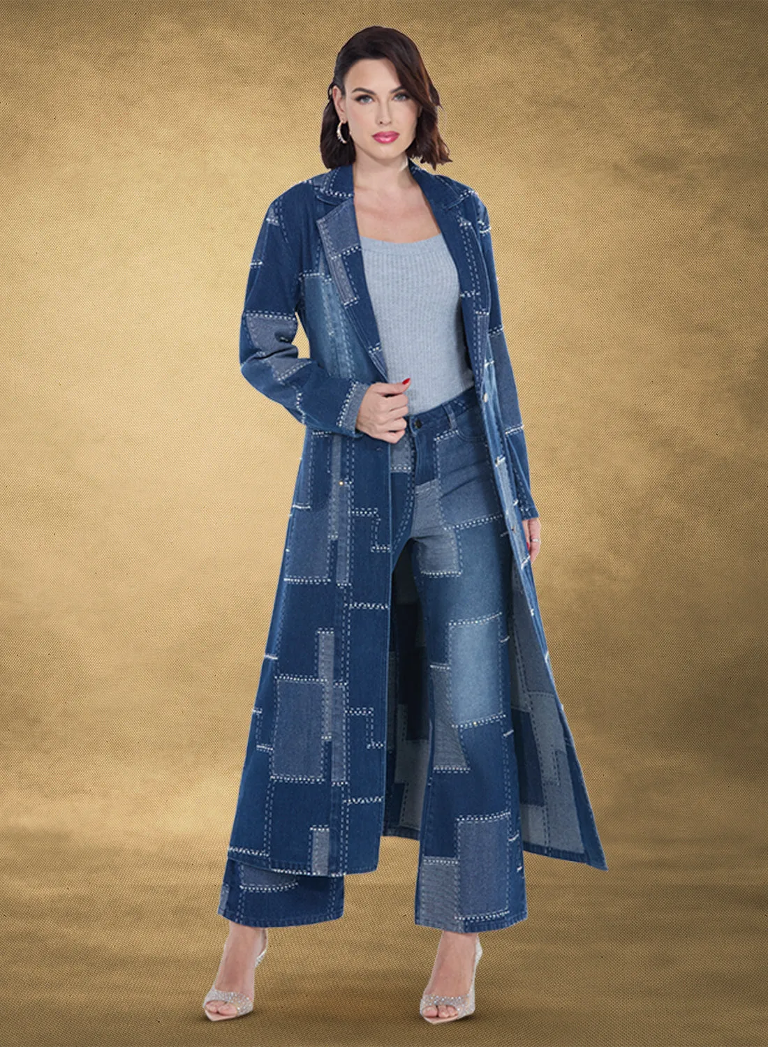 DV Jeans 8496P Denim Patchwork Pant
