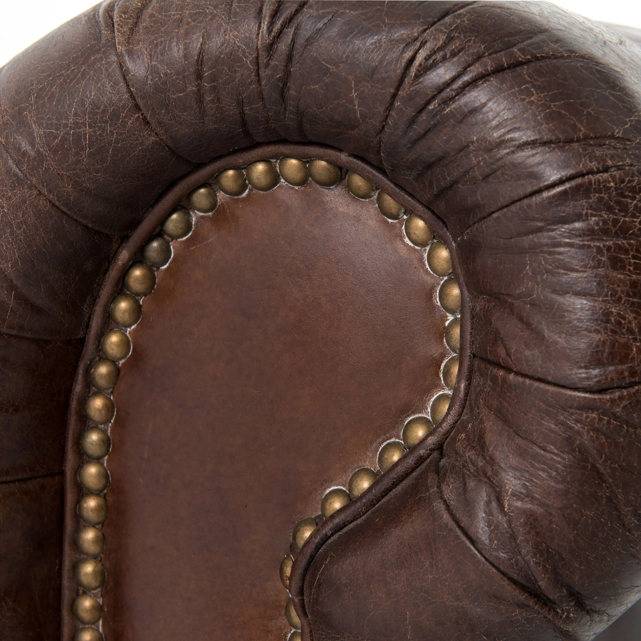Four Hands Conrad Leather Sofa in Cigar