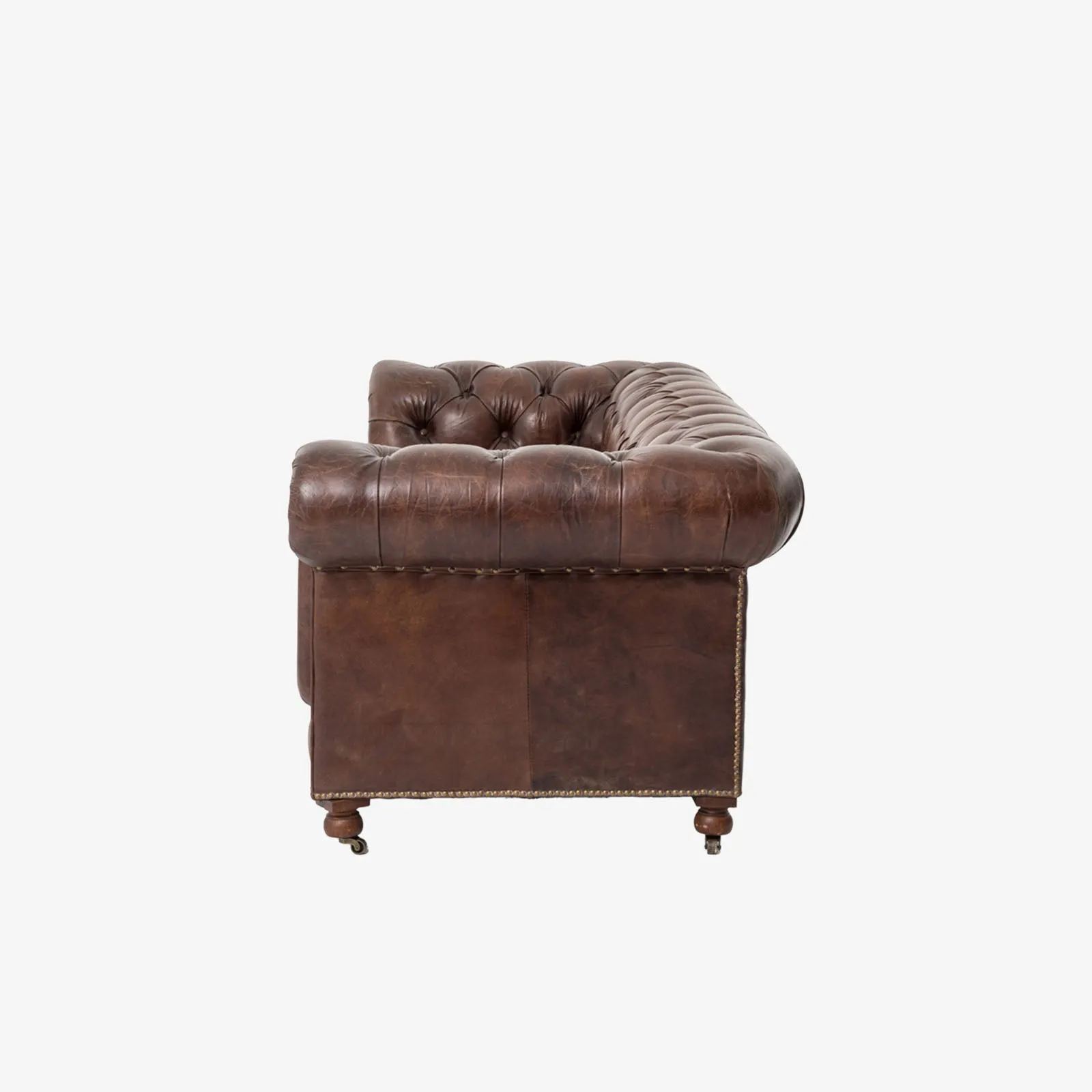 Four Hands Conrad Leather Sofa in Cigar