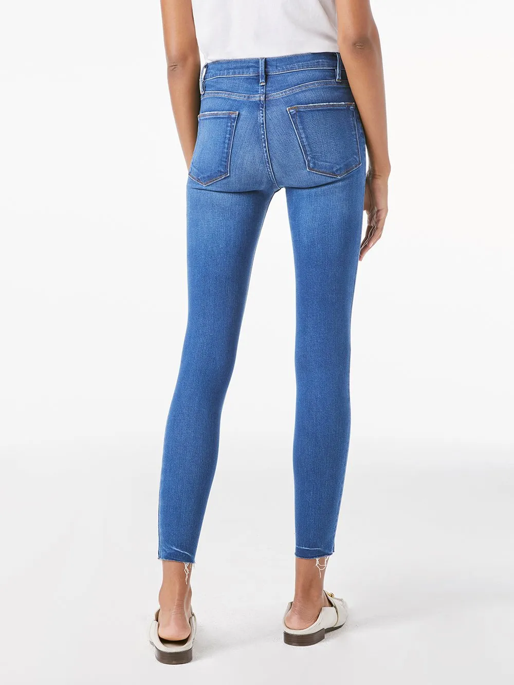 Frame - Le High Skinny Raw Edge in Ambrose