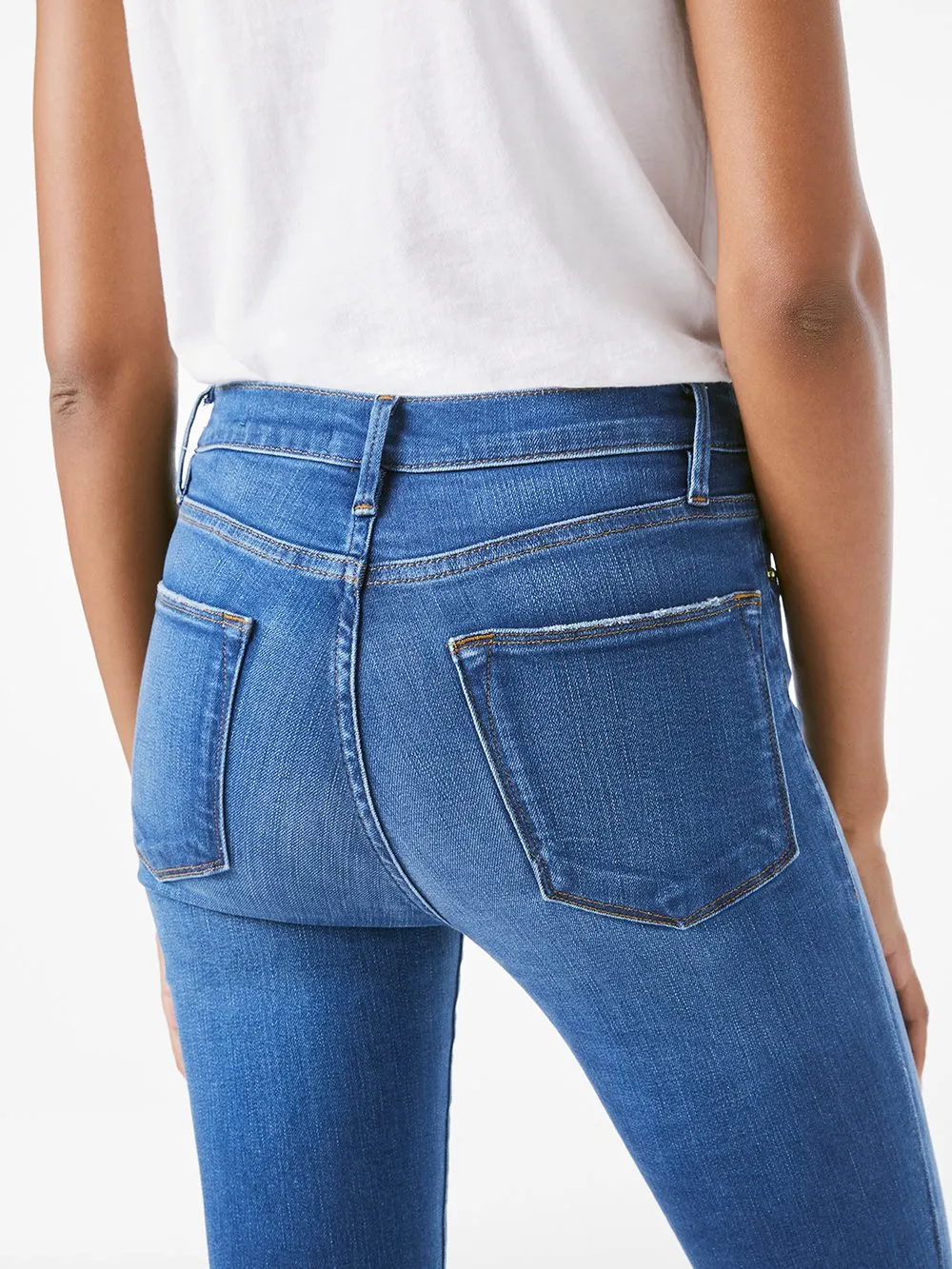 Frame - Le High Skinny Raw Edge in Ambrose