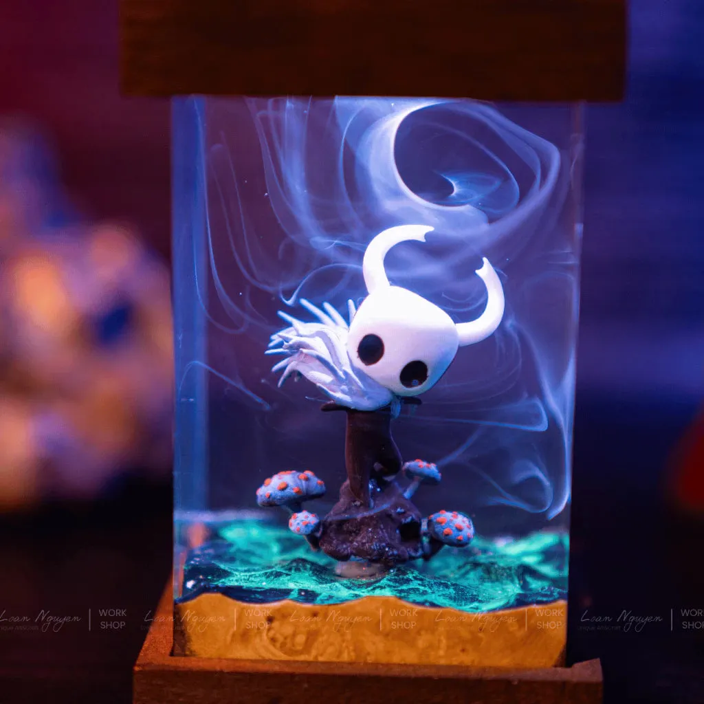 Handmade Hollow Knight Night Lamp, for Desk or Bedroom Decoration, Perfect as a Gift
