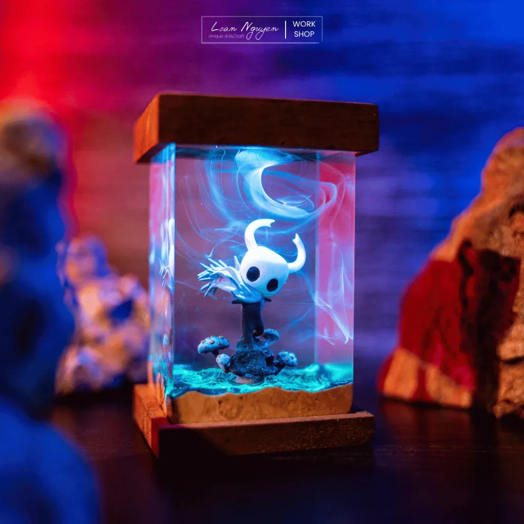 Handmade Hollow Knight Night Lamp, for Desk or Bedroom Decoration, Perfect as a Gift