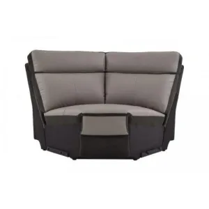 Homelegance Furniture Laertes Corner Seat in Taupe Gray 8318-CR
