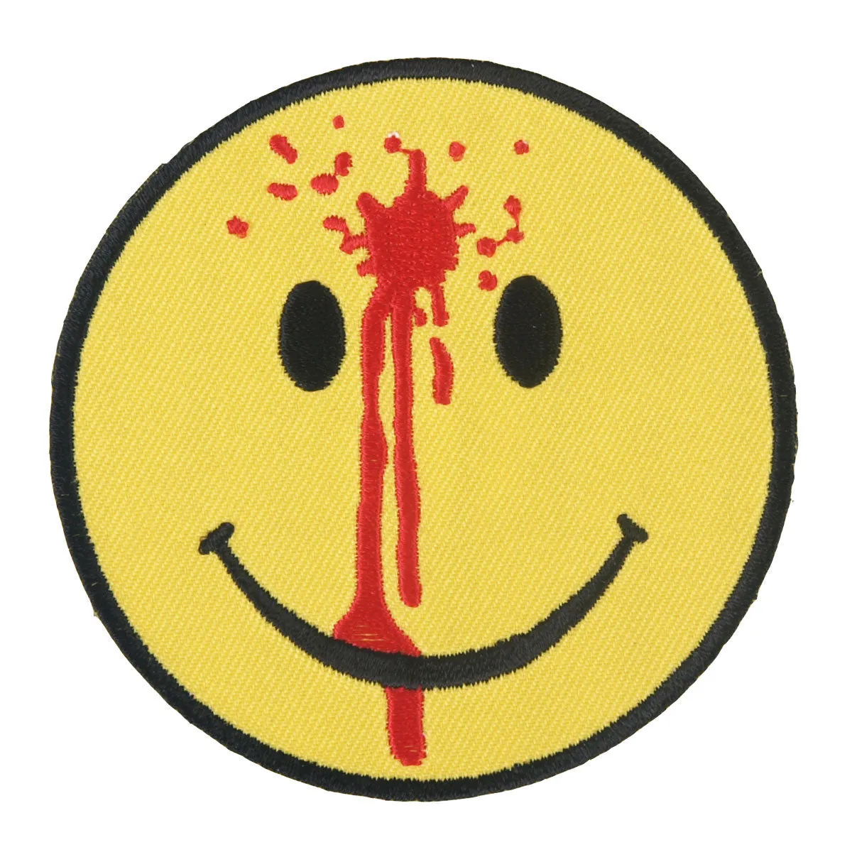 Hot Leathers PPL9328  Smiley Face Bullet Hole Embroidered 3" x 3" Patch