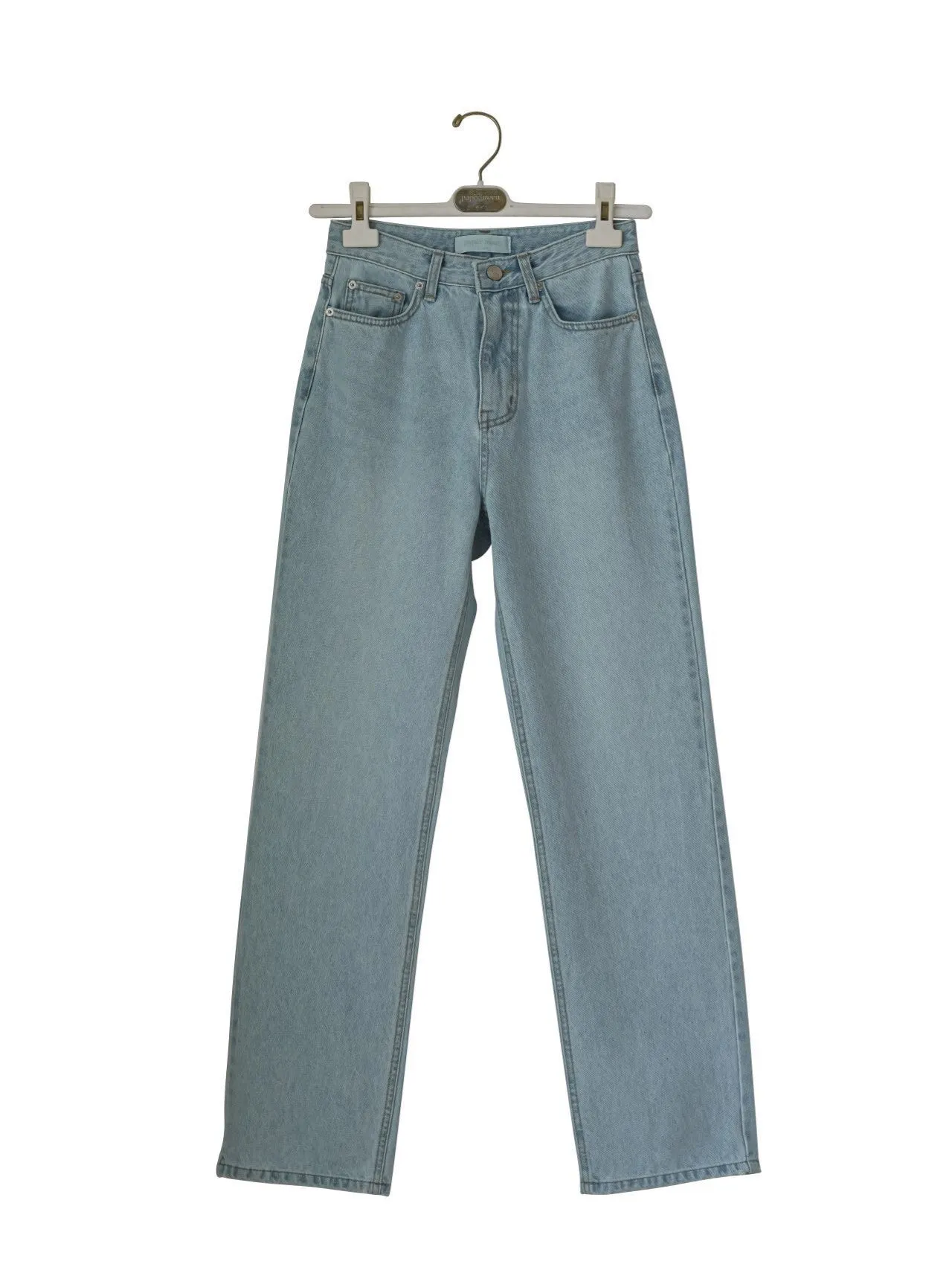 ICE BLUE STRAIGHT DENIM JEANS