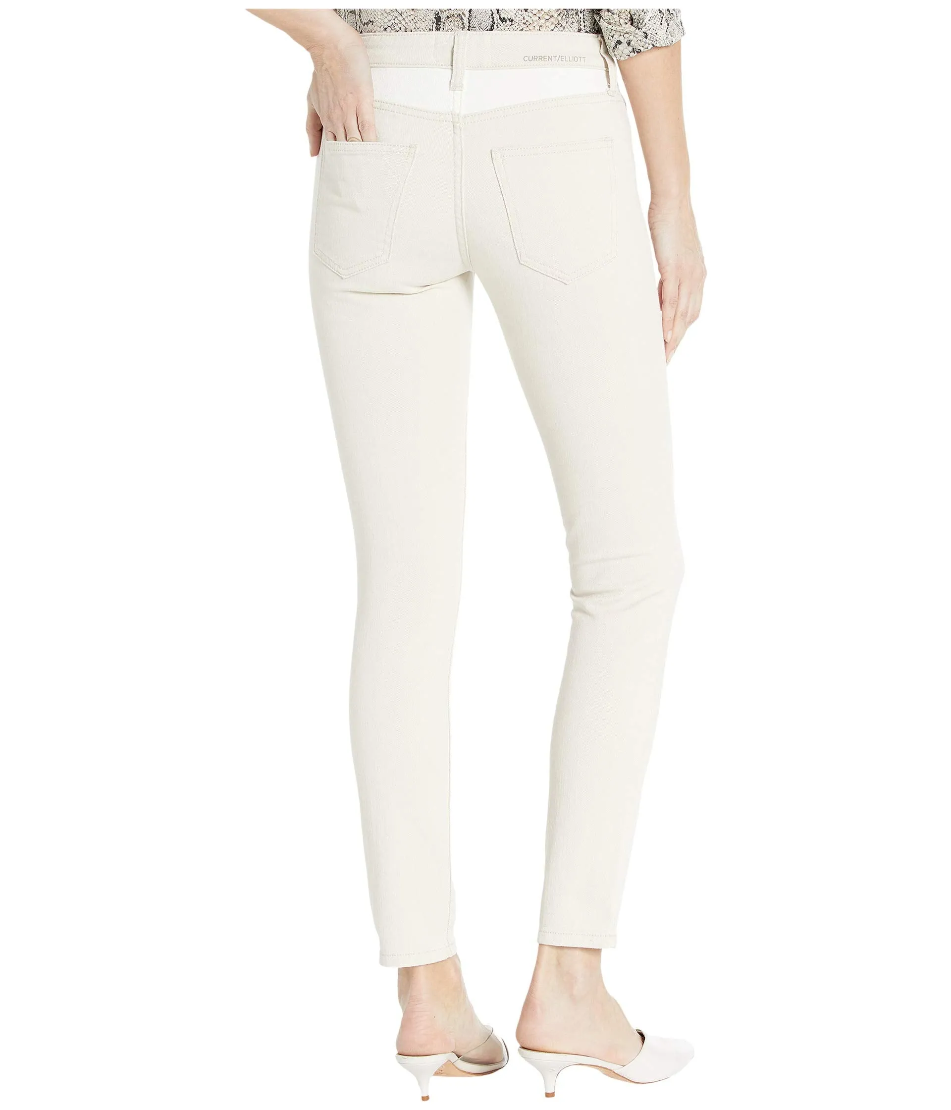 Jeans CURRENT/ELLIOTT, The Original Stiletto in Oatmeal White