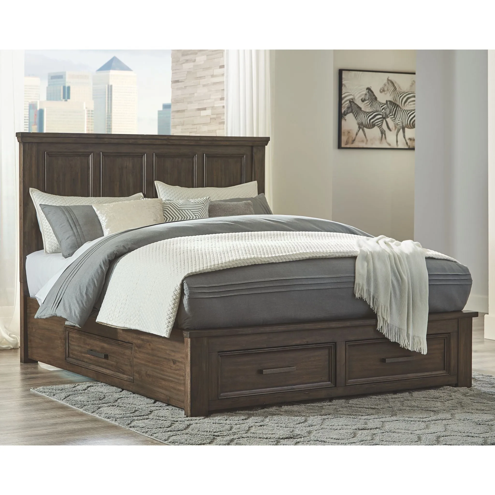 Johurst 3 Piece Queen Storage Bed