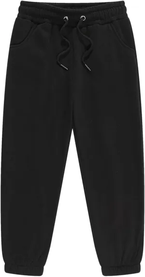 Kids Boys Girls Cotton Sweatpants Plain Pull On Joggers Drawstring ounge Pants for Tween Elastic Waist Jogger Pants