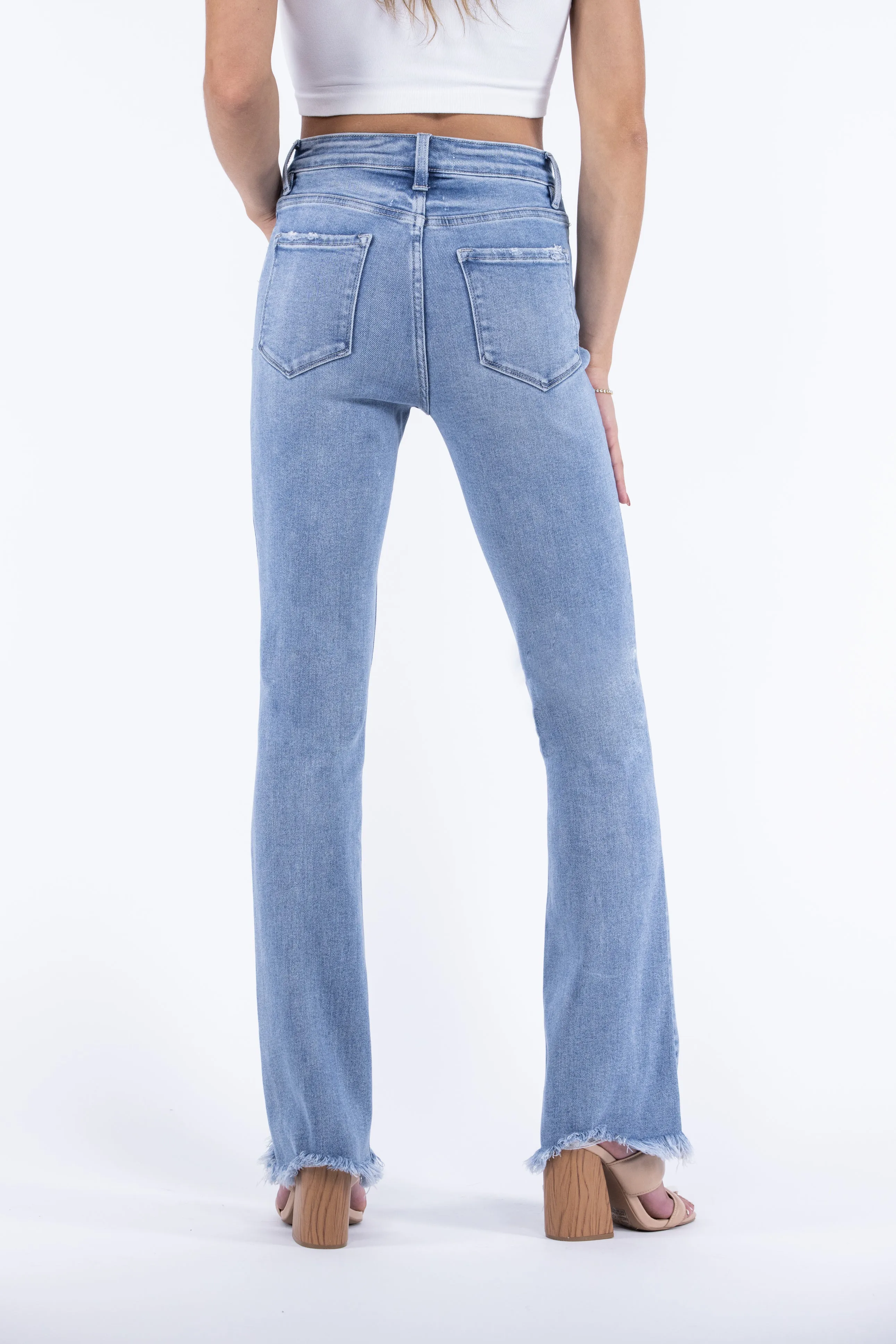 Kiss Goodbye from Flying Monkey: High-Rise Bootcut Denim