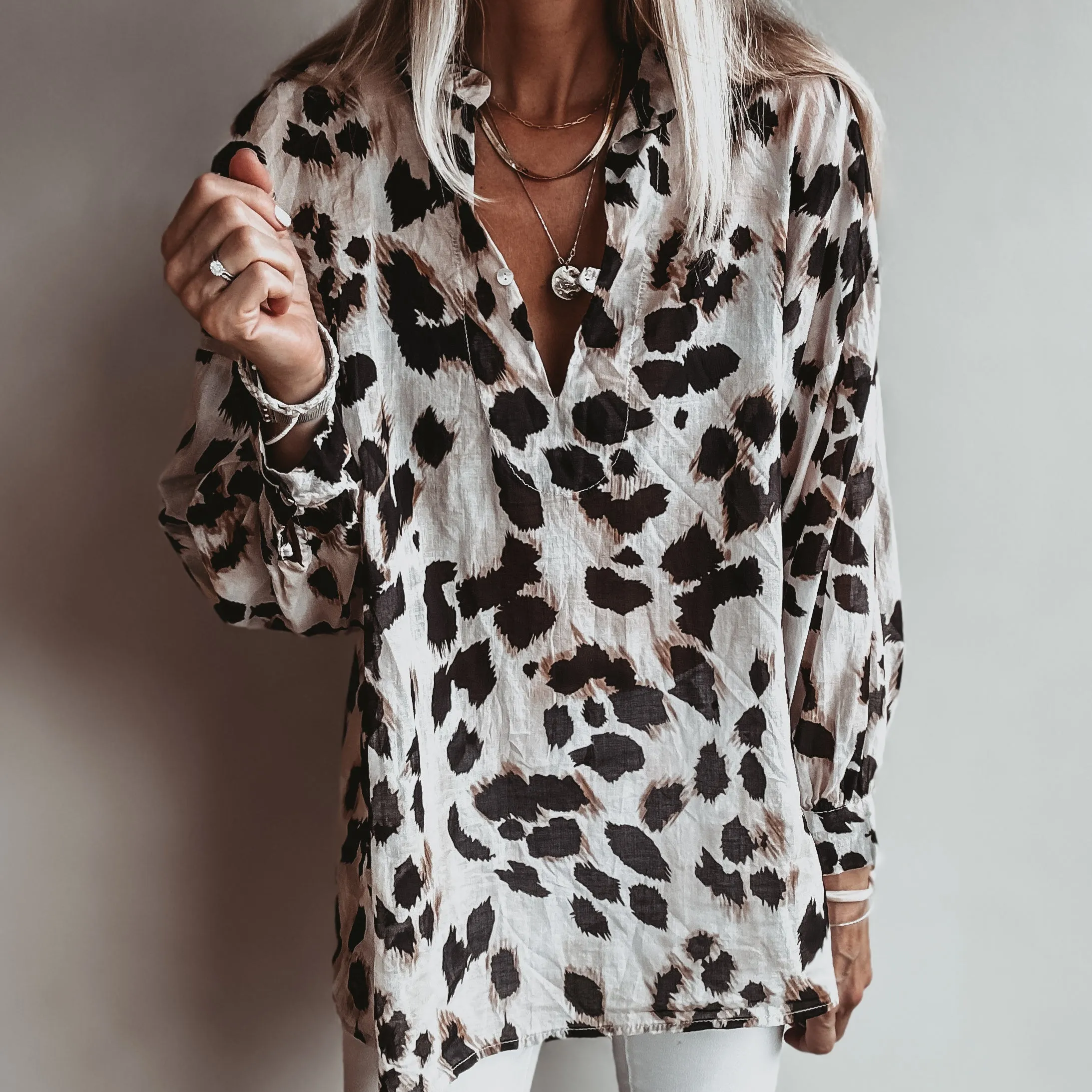 Leopard Mirabalono pattern blouse *NEW*