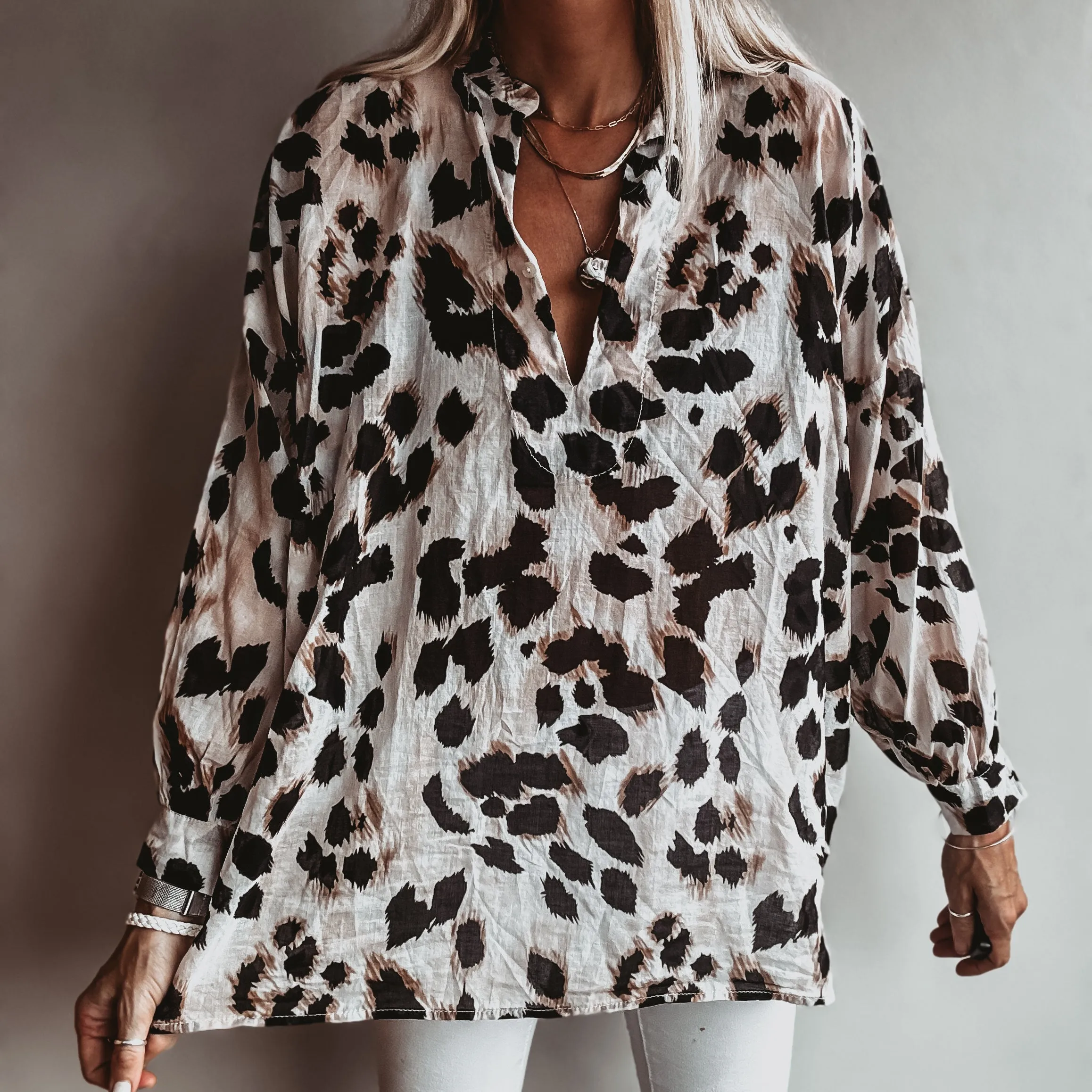 Leopard Mirabalono pattern blouse *NEW*