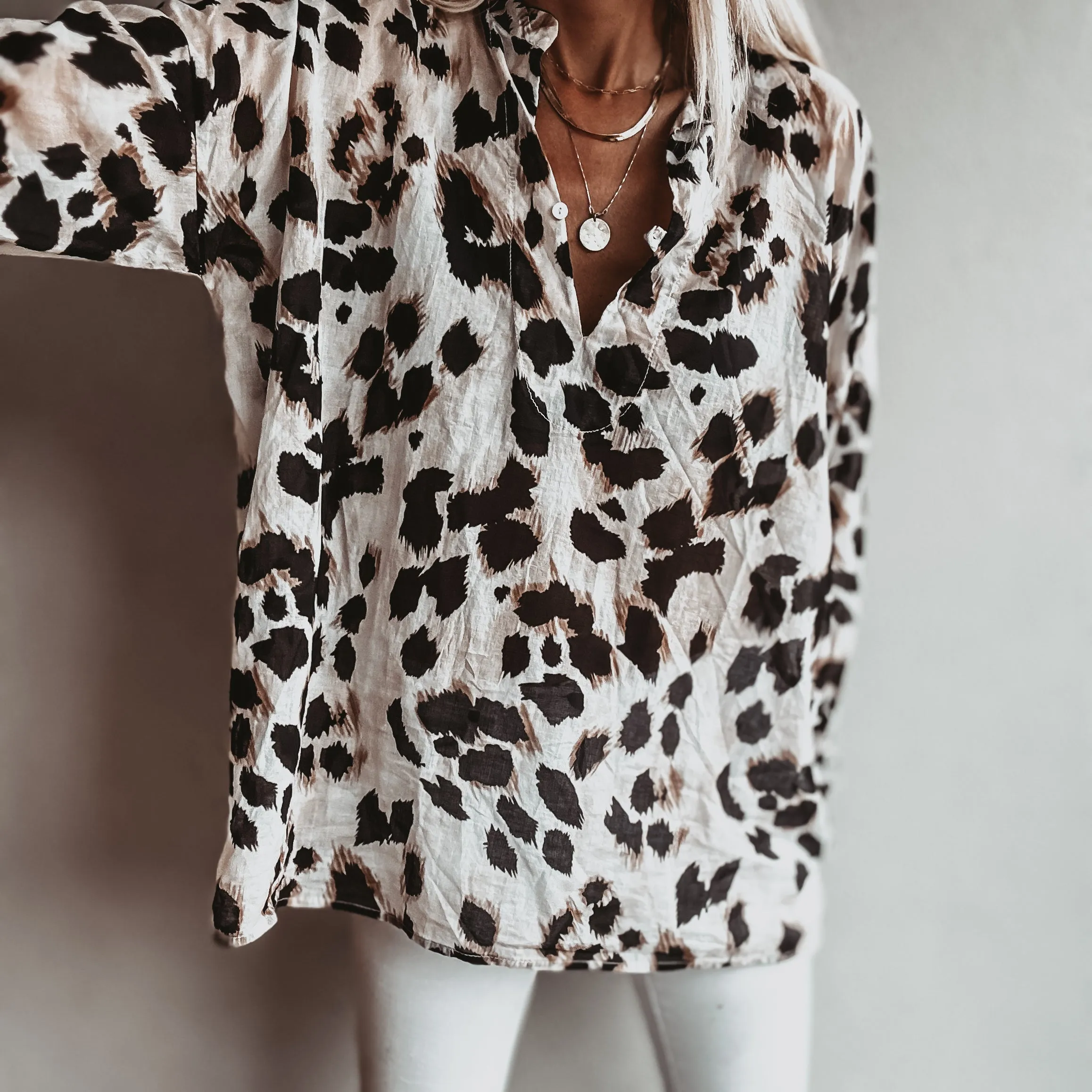 Leopard Mirabalono pattern blouse *NEW*