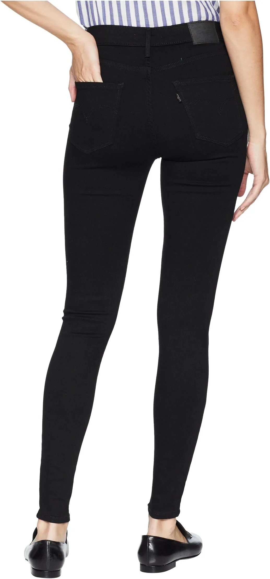 Levi's 720 High-Rise Super Skinny Jeans in Black Squared