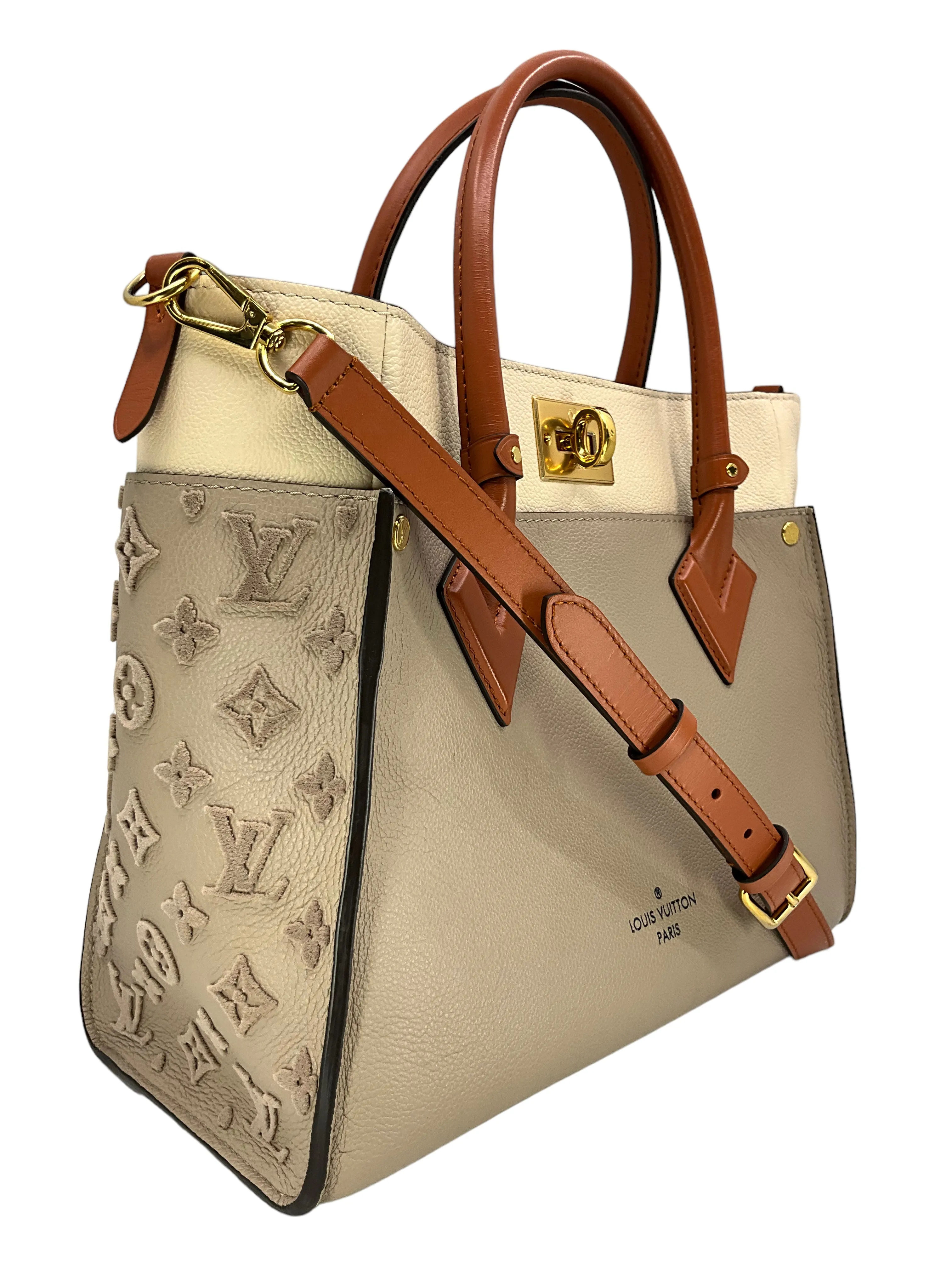 LOUIS VUITTON Calfskin Monogram Tufting On My Side Bag