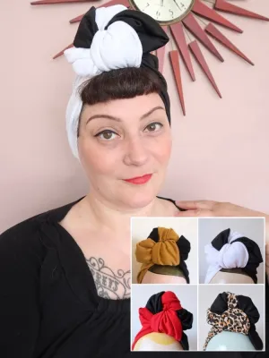 Made To Order: DUO DESIGN 1940s Style Pre-Tied Turban in 4 Colourways