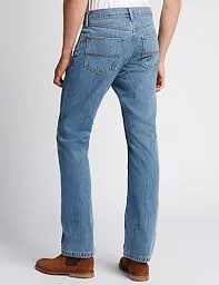 M&S Blue Regular Fit Mens Jeans