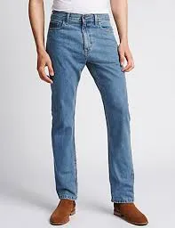 M&S Blue Regular Fit Mens Jeans