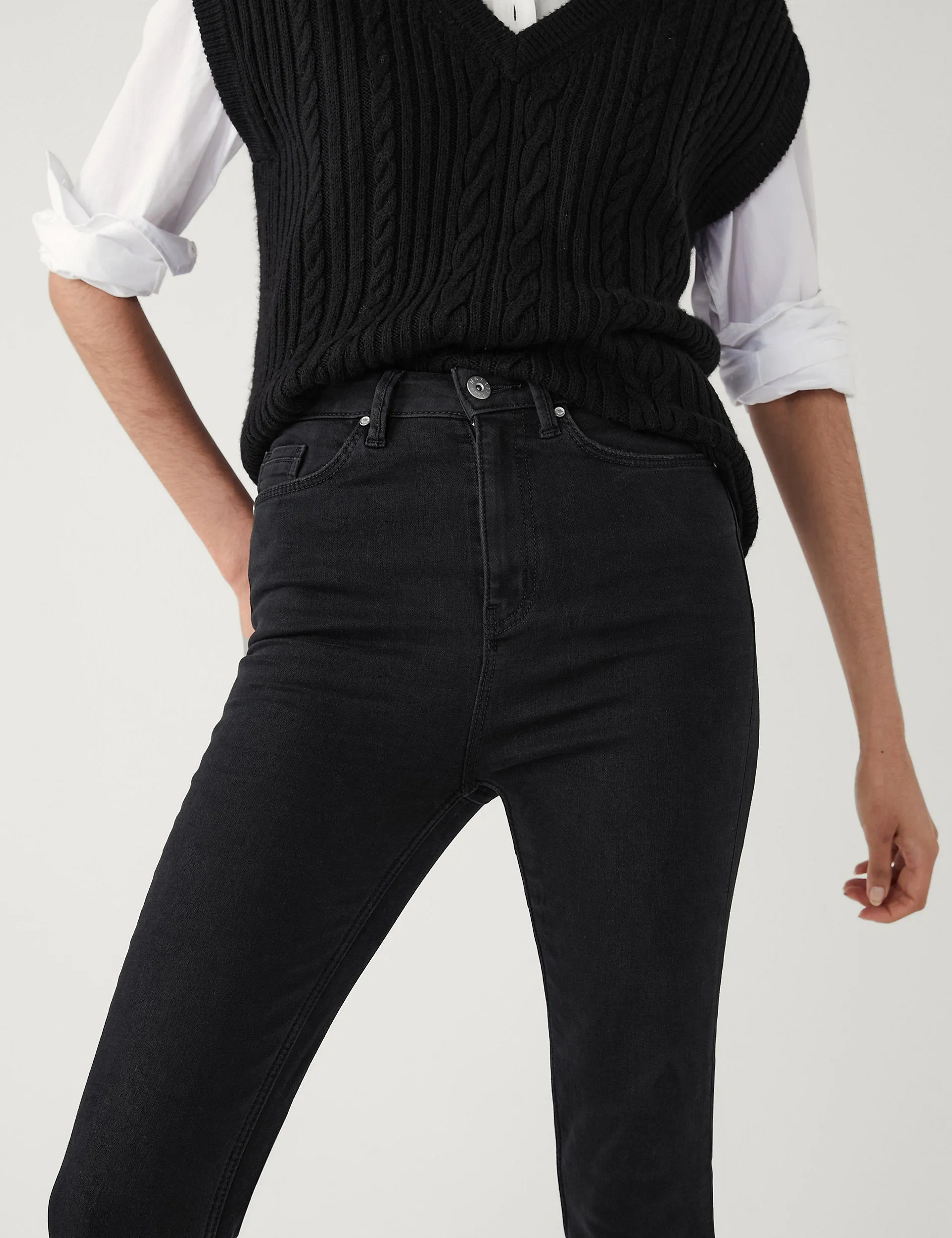 Marks & Spencer Ivy Supersoft High Waist Skinny Jeans, Black