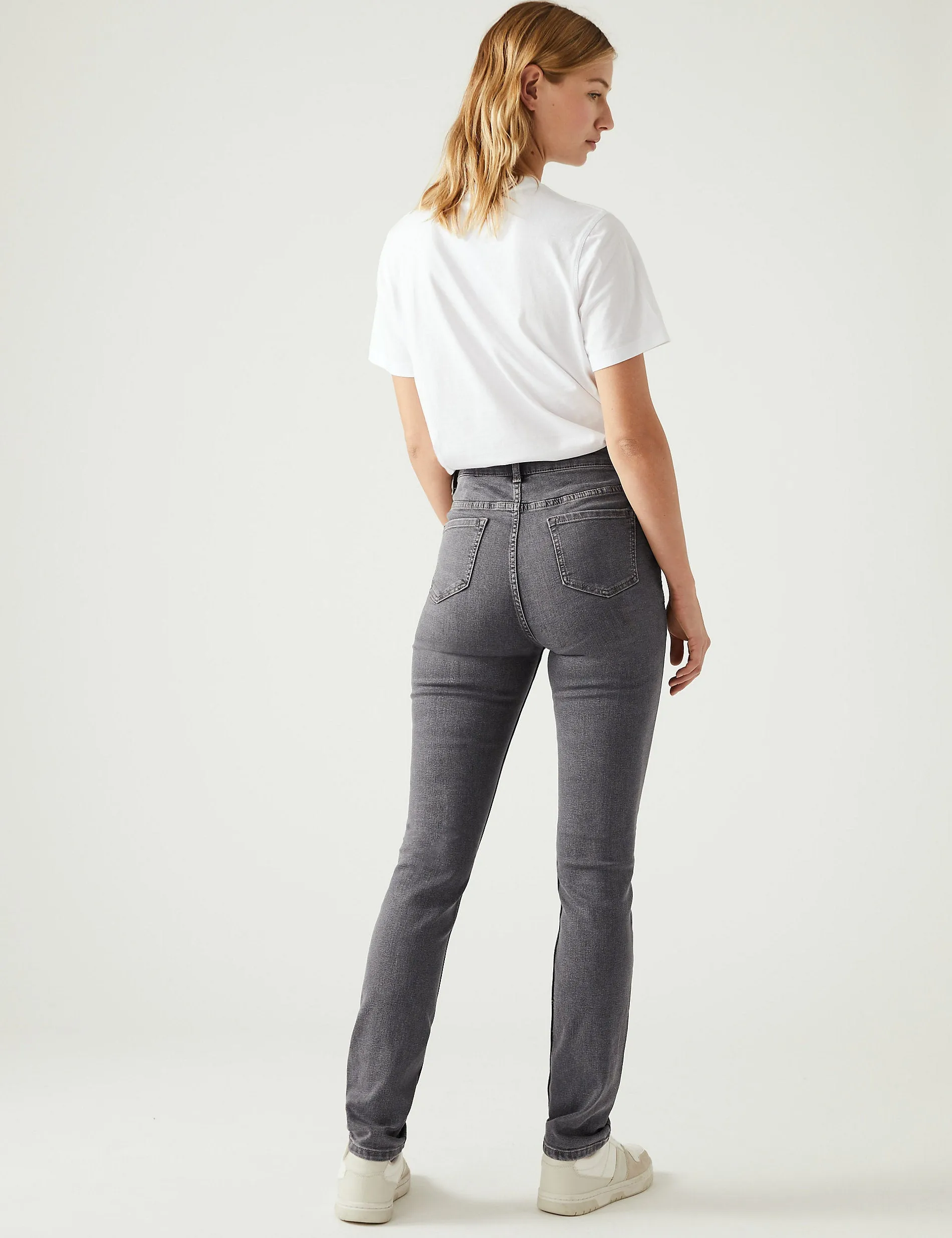 Marks & Spencer Lily Slim Stretch Jeans, Gray