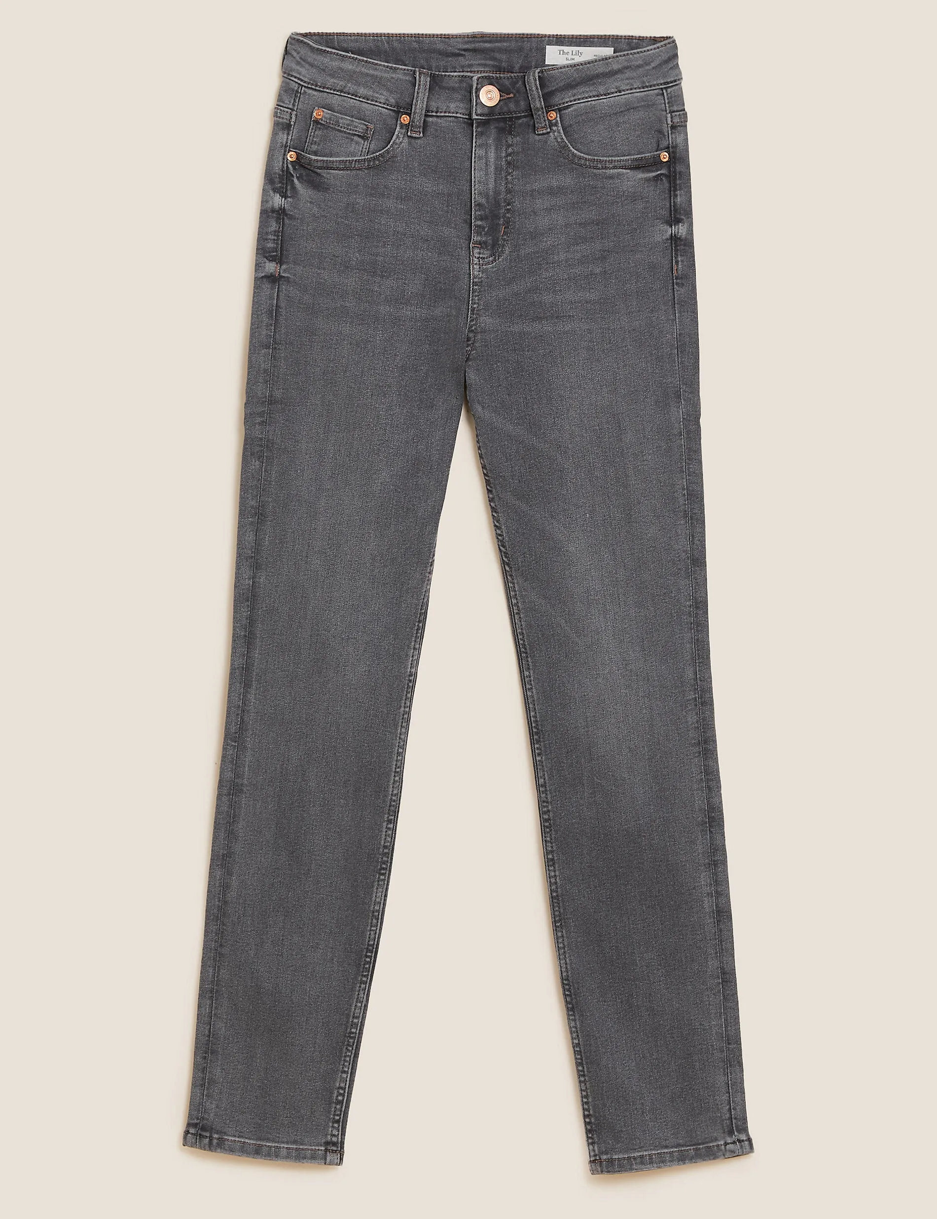 Marks & Spencer Lily Slim Stretch Jeans, Gray