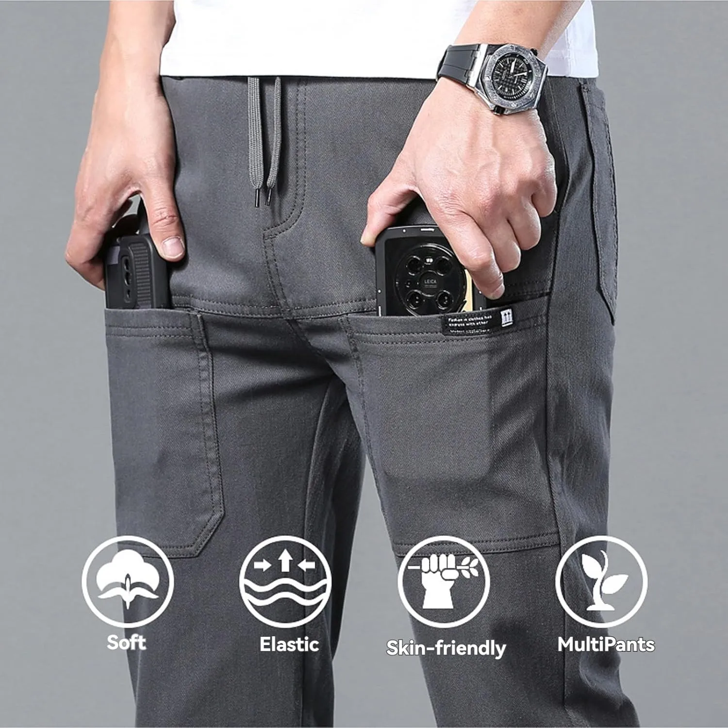 Mencomfy Cargo Pants, Mencomfy - High Stretch Multi-Pocket Durable Cargo Pants Men's, Multipants for Men