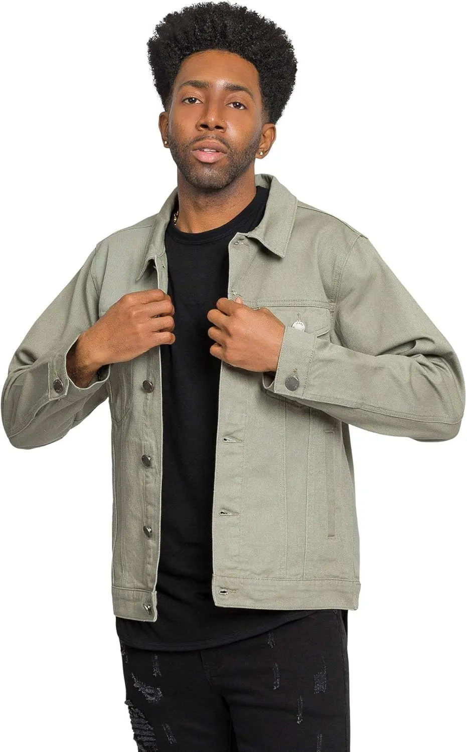 Men's Distressed Denim Jacket