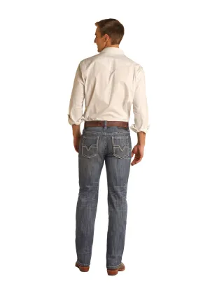 Men's Rock & Roll Ladder & Raised Pistol Bootcut Jean