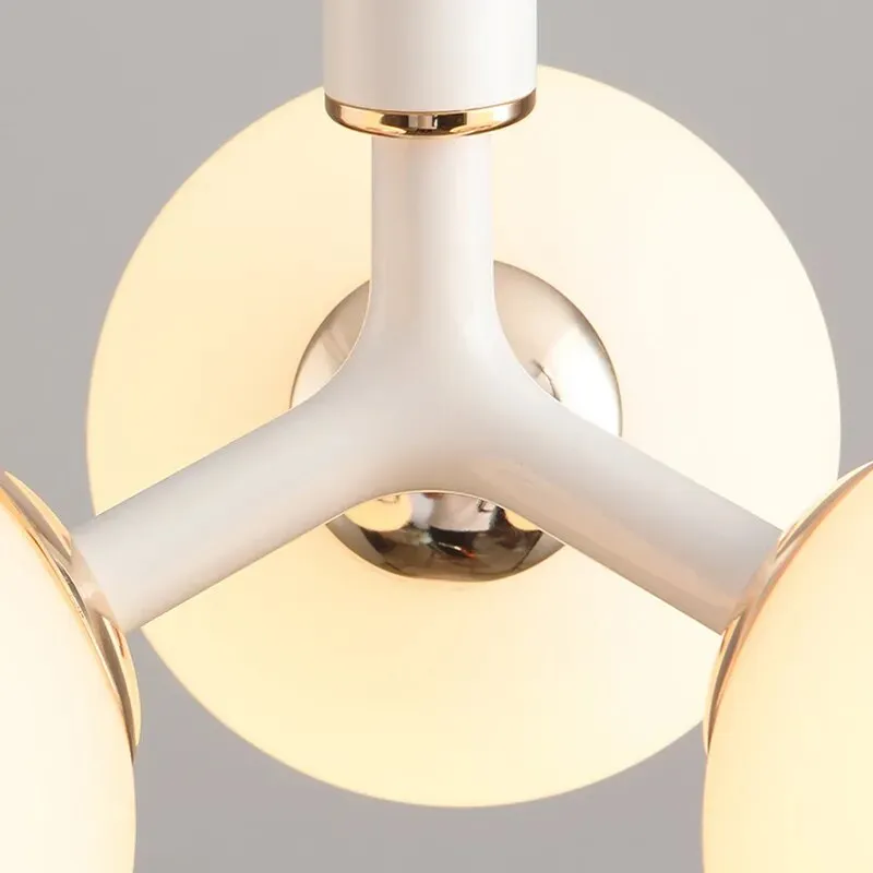Nordic Modern and Minimalist Magic Bean 9 White Glass