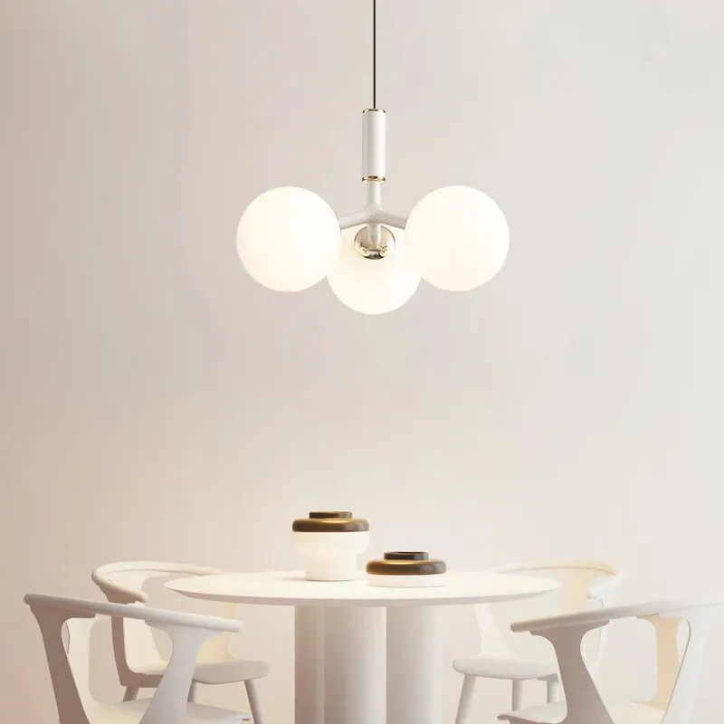 Nordic Modern and Minimalist Magic Bean 9 White Glass