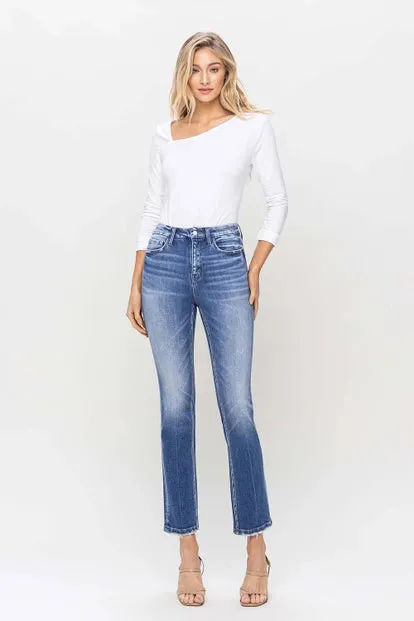 Oklahoma High Rise Slim Straight Denim