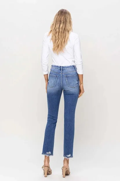 Oklahoma High Rise Slim Straight Denim