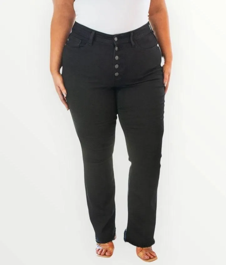 Plus Size Black Bootcut Judy Blue Jeans